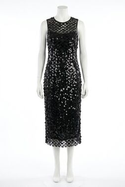 NEW MABLE athena midi dress in black